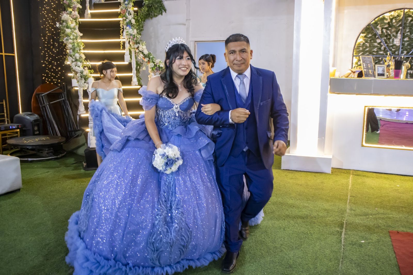 La entrada con papá