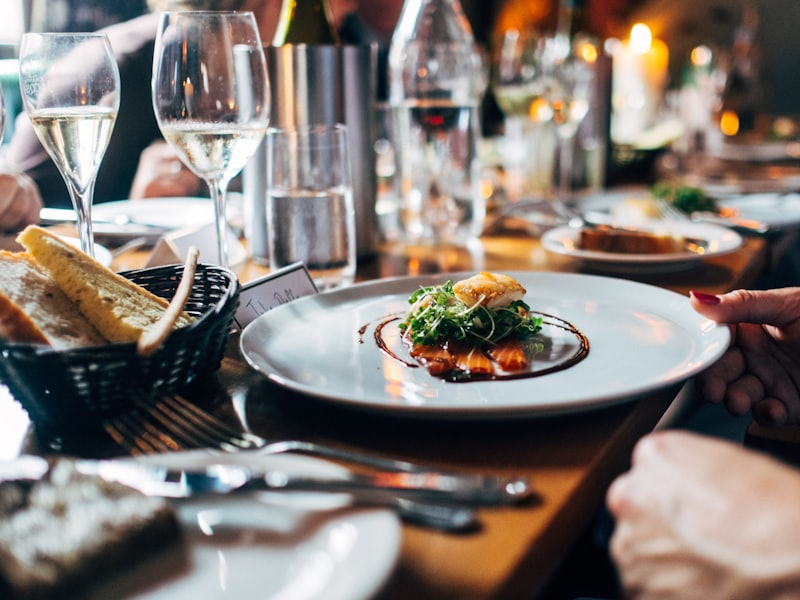 Sesión de carta para restaurante